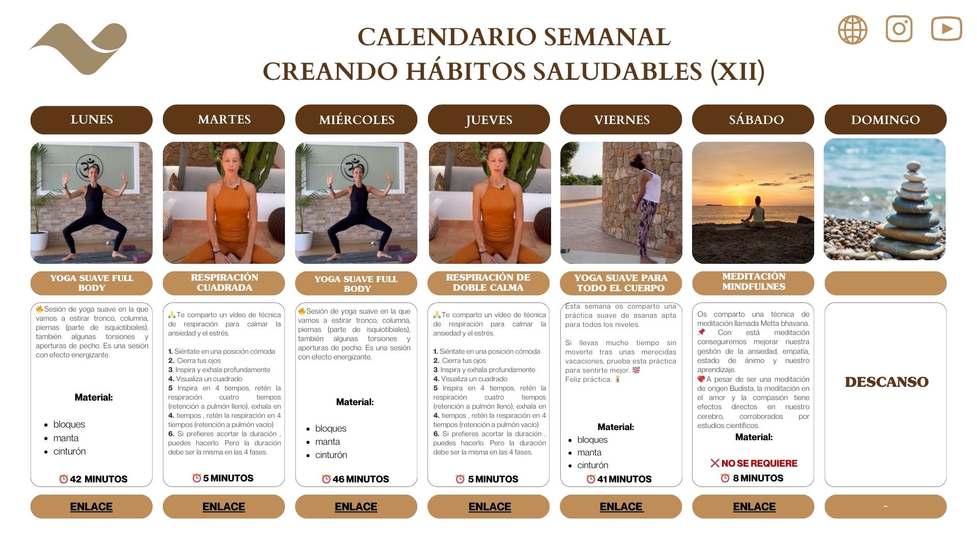 Calendario de Yoga y Mindfulness. Verónica Salas