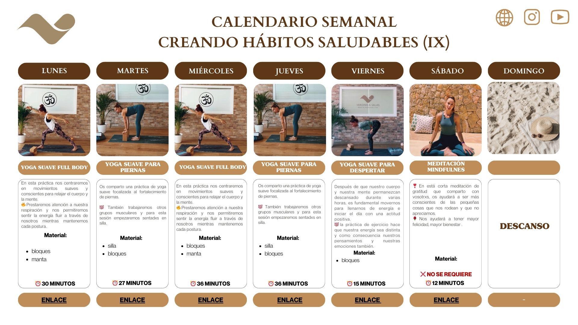 calendario yoga y mindfulness